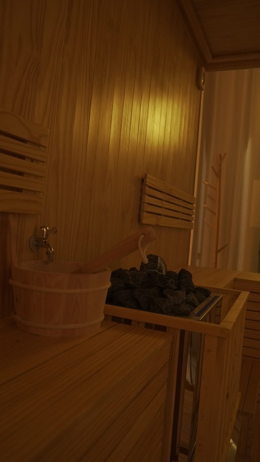 The sauna room